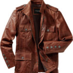 Lederjacke hellbraun